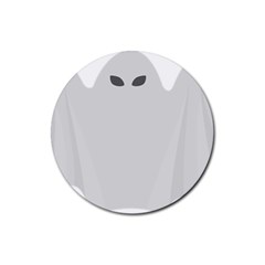 Ghost Halloween Spooky Horror Fear Rubber Coaster (round)  by Nexatart