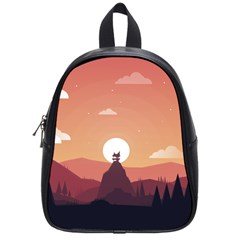 Design Art Hill Hut Landscape School Bag (small) by Nexatart