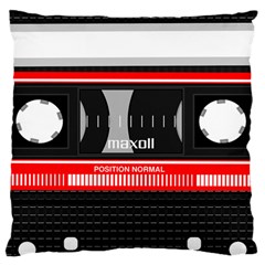 Compact Cassette Musicassette Mc Large Cushion Case (two Sides) by Nexatart