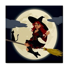 Witch Witchcraft Broomstick Broom Tile Coasters