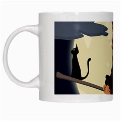 Witch Witchcraft Broomstick Broom White Mugs by Nexatart