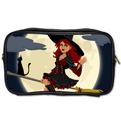 Witch Witchcraft Broomstick Broom Toiletries Bags 2-side by Nexatart