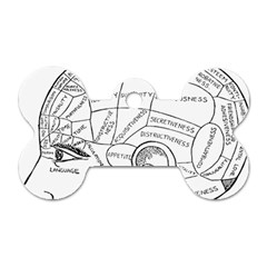 Brain Chart Diagram Face Fringe Dog Tag Bone (two Sides) by Nexatart