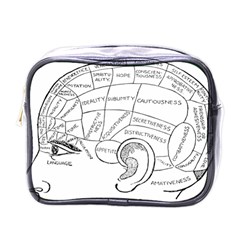 Brain Chart Diagram Face Fringe Mini Toiletries Bags by Nexatart