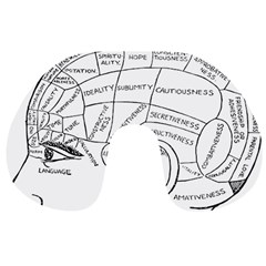 Brain Chart Diagram Face Fringe Travel Neck Pillows by Nexatart