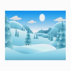 Landscape Winter Ice Cold Xmas Small Glasses Cloth by Nexatart