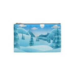 Landscape Winter Ice Cold Xmas Cosmetic Bag (small)  by Nexatart