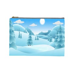 Landscape Winter Ice Cold Xmas Cosmetic Bag (large) 