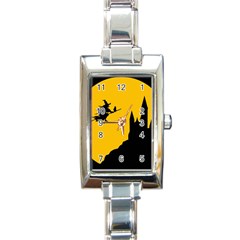 Castle Cat Evil Female Fictional Rectangle Italian Charm Watch by Nexatart