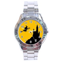 Castle Cat Evil Female Fictional Stainless Steel Analogue Watch by Nexatart