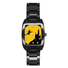 Castle Cat Evil Female Fictional Stainless Steel Barrel Watch by Nexatart