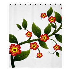 Flower Branch Nature Leaves Plant Shower Curtain 60  X 72  (medium)  by Nexatart