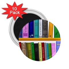 Shelf Books Library Reading 2 25  Magnets (10 Pack)  by Nexatart