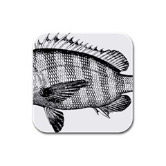 Animal Fish Ocean Sea Rubber Square Coaster (4 Pack) 