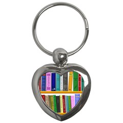 Shelf Books Library Reading Key Chains (heart)  by Nexatart