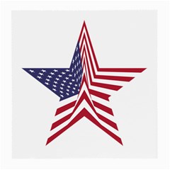 A Star With An American Flag Pattern Medium Glasses Cloth by Nexatart