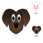 Dog Pup Animal Canine Brown Pet Playing Cards (Heart)  Front