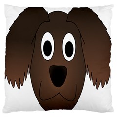 Dog Pup Animal Canine Brown Pet Large Flano Cushion Case (two Sides) by Nexatart