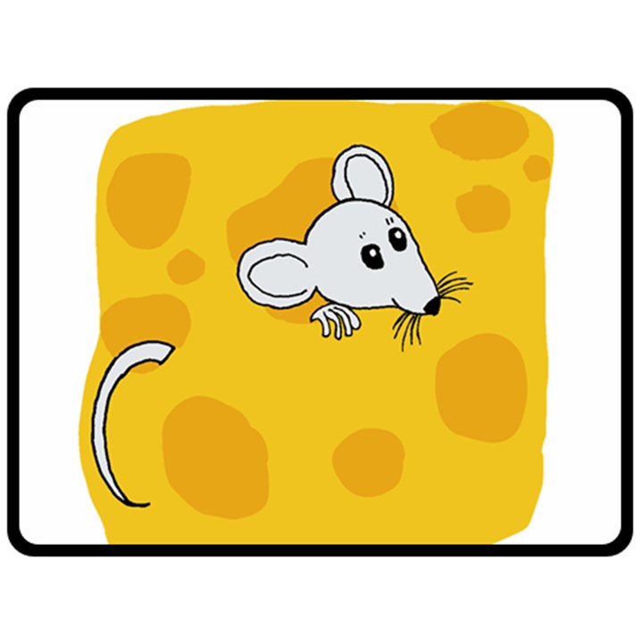 Rat Mouse Cheese Animal Mammal Double Sided Fleece Blanket (Large) 