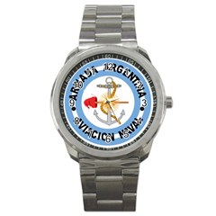 Argentine Naval Aviation Patch Sport Metal Watch by abbeyz71