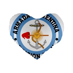 Argentine Naval Aviation Patch Standard 16  Premium Flano Heart Shape Cushions