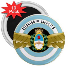 Argentine Army Aviation Badge 3  Magnets (10 Pack)  by abbeyz71