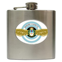 Argentine Army Aviation Badge Hip Flask (6 Oz) by abbeyz71