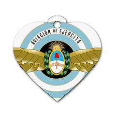 Argentine Army Aviation Badge Dog Tag Heart (two Sides) by abbeyz71