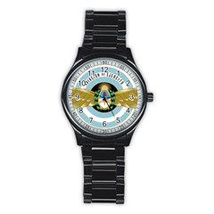 Argentine Army Aviation Badge Stainless Steel Round Watch by abbeyz71