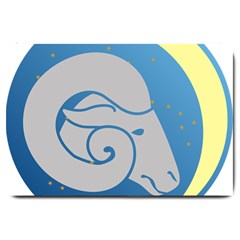 Ram Zodiac Sign Zodiac Moon Star Large Doormat 