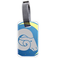 Ram Zodiac Sign Zodiac Moon Star Luggage Tags (Two Sides)