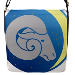 Ram Zodiac Sign Zodiac Moon Star Flap Messenger Bag (S)