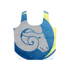 Ram Zodiac Sign Zodiac Moon Star Full Print Recycle Bags (S) 