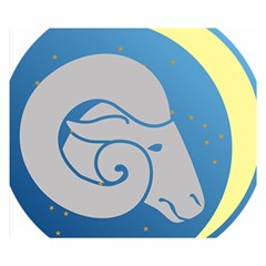Ram Zodiac Sign Zodiac Moon Star Double Sided Flano Blanket (Small) 