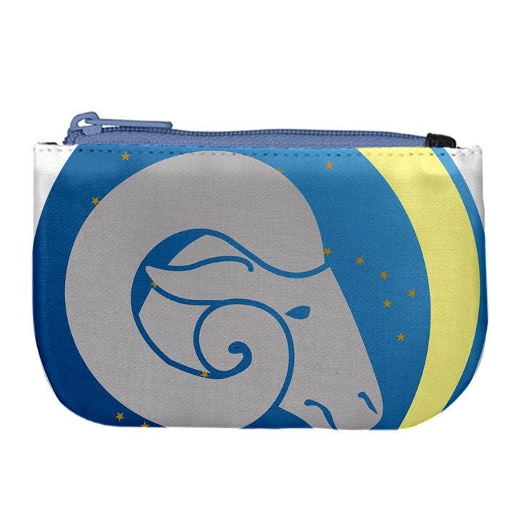 Ram Zodiac Sign Zodiac Moon Star Large Coin Purse