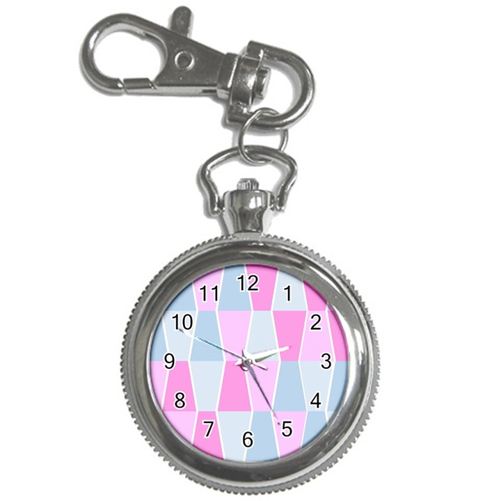 Geometric Pattern Design Pastels Key Chain Watches