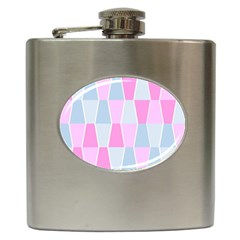 Geometric Pattern Design Pastels Hip Flask (6 Oz) by Nexatart