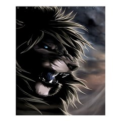 Angry Lion Digital Art Hd Shower Curtain 60  X 72  (medium) 