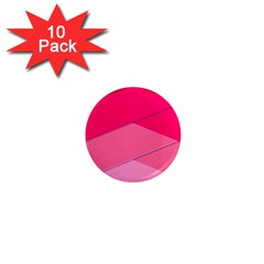 Geometric Shapes Magenta Pink Rose 1  Mini Magnet (10 Pack)  by Nexatart
