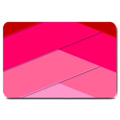 Geometric Shapes Magenta Pink Rose Large Doormat  by Nexatart