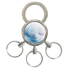 Feather Ease Slightly Blue Airy 3-ring Key Chains by Nexatart