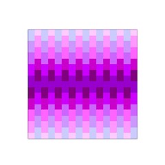 Geometric Cubes Pink Purple Blue Satin Bandana Scarf