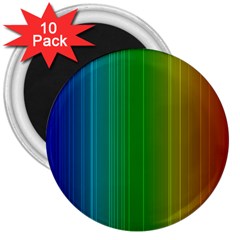 Spectrum Colours Colors Rainbow 3  Magnets (10 Pack)  by Nexatart