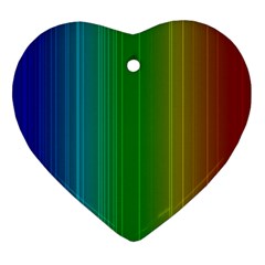 Spectrum Colours Colors Rainbow Heart Ornament (two Sides) by Nexatart