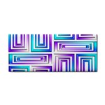 Geometric 3d Metallic Aqua Purple Cosmetic Storage Cases Front