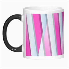 Geometric 3d Design Pattern Pink Morph Mugs