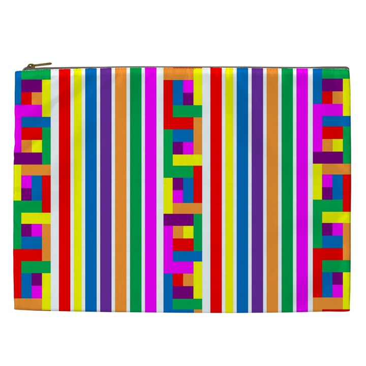 Rainbow Geometric Design Spectrum Cosmetic Bag (XXL) 