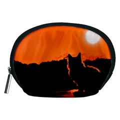 Sunset Cat Shadows Silhouettes Accessory Pouches (medium) 