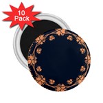 Floral Vintage Royal Frame Pattern 2.25  Magnets (10 pack)  Front