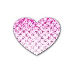 Halftone Dot Background Pattern Rubber Coaster (heart)  by Nexatart